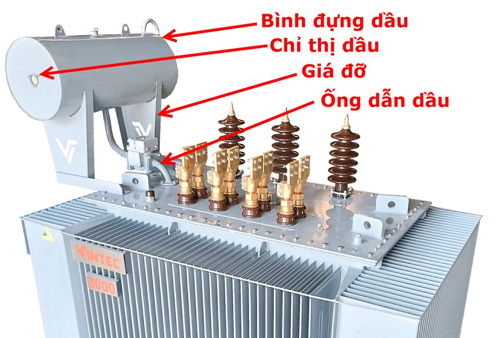 cấu tạo của bình dầu phụ máy biến áp